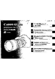 Canon 300/4 manual. Camera Instructions.